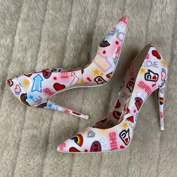 𝅺ALDO Smile Emoji Heels - Picture 1 of 8